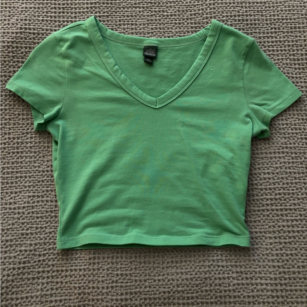 Wild fable green crop top